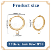 4Pcs 2 Colors Stainless Steel Hoop Earring STAS-LP0001-09-2
