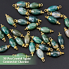 DICOSMETIC 30Pcs Natural Moss Agate Connector Charms FIND-DC0003-54-3