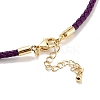 Braided Round Imitation Leather Bracelets Making BJEW-H610-01G-10-2