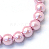 Baking Paint Pearlized Glass Pearl Round Bead Strands X-HY-Q003-4mm-47-2