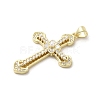 Brass Pave Shell Pendants KK-I708-17A-G-2