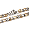 304 Stainless Steel Cuban Link Chain Necklaces & Bracelets Jewelry Sets SJEW-I081-04-6mm-3