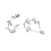 Non-Tarnish 304 Stainless Steel Leaf Wrap Stud Earrings EJEW-P202-01P-2