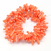 Dyed Chips Synthetic Coral Beads Strands X-CORA-Q026-01F-2