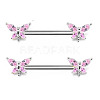 Brass Cubic Zirconia Dragonfly Nipple Rings WG71E21-02-1