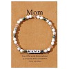 Mother's Day Dyed Synthetic Turquoise & Glass Beads Stretch Bracelets LS-SK3516-8-1