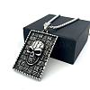 Vintage Punk 304 Stainless Stee Skull Medal Pendant Necklaces for Men TO1001-5