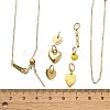 Enamel & Shell Pearl & Glass Heart Pendant & Necklaces & Bracelets Sets SJEW-Q002-03G-3