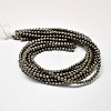 Natural Pyrite Round Beads Strands G-F197-10-4mm-3