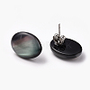 Imitation Shell Style Resin Stud Earrings EJEW-JE03721-2