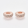 Rose Gold Plated Alloy European Beads MPDL-S067-24-1