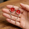 Alloy Enamel Dangle Earrings for Women WG98B65-01-2