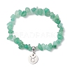 Natural Green Aventurine Chip Beaded Stretch Bracelets BJEW-JB11133-04-1
