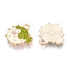 Marine Animals Alloy Enamel Pendants ENAM-T022-34D-2