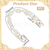 Acrylic Imitation Pearl Rectangle Link Purse Chains FIND-WH0126-254-2