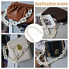 Acrylic Imitation Pearl Rectangle Link Purse Chains FIND-WH0126-254-5