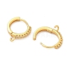 Brass Micro Pave Clear Cubic Zirconia Hoop Earring Findings KK-H532-14B-G-2