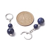 Round Natural Lapis Lazuli Dangle Earrings EJEW-JE05536-05-2