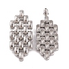 Hollow Hexagon Brass Stud Earrings for Women EJEW-G391-12P-2