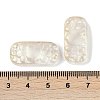 Spray Painted Transparent Glass Connector Charms X1-GLAA-H035-06-4