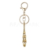 04 Stainless Steel Braided Macrame Pouch Empty Stone Holder for Keychain KEYC-JKC00530-01-1