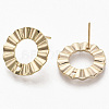 Brass Stud Earring Findings KK-T056-14G-NF-1
