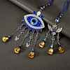 2Pcs 2 Style Car Hanging Alloy Glass Rhinestone Wind Chime HJEW-SZ0001-14-3