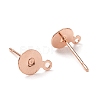 Brass Stud Earring Findings KK-K225-02C-RG-2