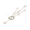 Glass Teardrop & Star Window Hanging Suncatchers HJEW-JM00905-04-4
