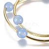 Natural Agate Wrap Bracelets BJEW-E284-04F-2