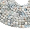 Natural Aquamarine Beads Strands X-G-F591-29A-6mm-02-4