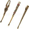 SUPERFINDINGS 3Pcs 3 Style Brass EarPicks MRMJ-FH0001-21-1