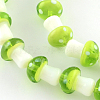 Mushroom Handmade Lampwork Beads Strands X-LAMP-R116-09-2