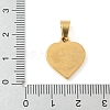 304 Stainless Steel Heart Pendants STAS-R162-01G-04-3