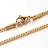 304 Stainless Steel Box Chain Venetian Chain Necklaces X-NJEW-I065-13A-1