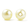 Spray Painted ABS Plastic Imitation Pearl Beads OACR-T015-05C-20-1