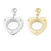 Brass Micro Pave Clear Cubic Zirconia Pendants ZIRC-A017-16-RS-1