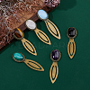 Oval Natural Rose Quartz & Tiger Eye & Black Stone & Amethyst & Agate & Opalite Bookmark AJEW-DC00018-4
