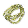 Electroplate Transparent Glass Beads Strands EGLA-A034-T3mm-S17-2