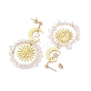 Vintage Natural Quartz Crystal Ear Studs EJEW-JE05807-03-5