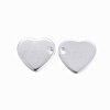 Handmade Gifts Ideas for Valentines Day 201 Stainless Steel Stamping Blank Tag Pendants STAS-Q070-S-2