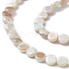 AB Color Plated Natural Freshwater Shell Beads Strands BSHE-G033-04-3