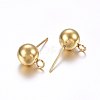 304 Stainless Steel Ball Stud Earring Findings STAS-E436-17A-G-2