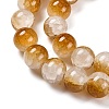 Crackle Baking Paint Imitation Jade Glass Beads Strands DGLA-T003-10mm-M-3