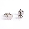 Tarnish Resistant Apple 304 Stainless Steel Ear Studs EJEW-F0075-049P-1