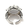 Evil Eye Resin Open Cuff Ring RJEW-D118-01AS-01-2
