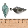 Natural & Synthetic Mixed Gemstone Pendants G-M424-08P-3