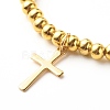 Rosary Cross Stretch Bracelets Set BJEW-JB06674-15