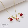 Alloy Enamel Pendant Necklaces & Stud Earrings Sets FS-WGCD19A-02-2