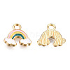 Light Gold Plated Alloy Charms X-ENAM-T009-06-2
